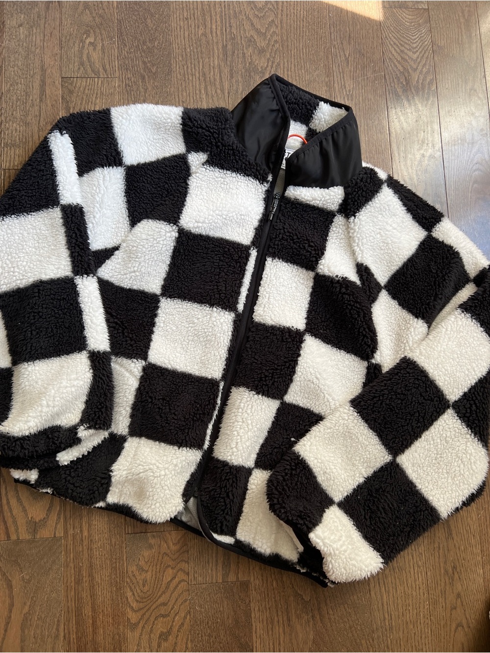 Stoic oversized checkered Sherpa jacket women’s xs